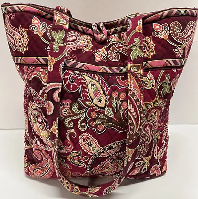 Vera Bradley Retired  PICCADILLY PLUM Toggle TOTE Shoulder Bag RARE 12.5”X12.5” • $33.99