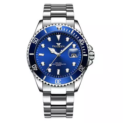 FNGEEN Luxury Men's Diver Watch Stainless Steel Date Analog Quartz Wrist Watches • $16.02