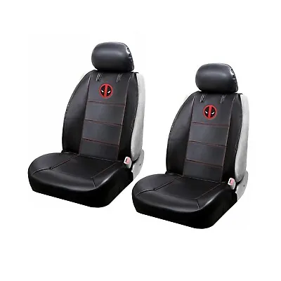 New Marvel Comics Deadpool Sideless Low Back Seat Covers Pair • $67.65