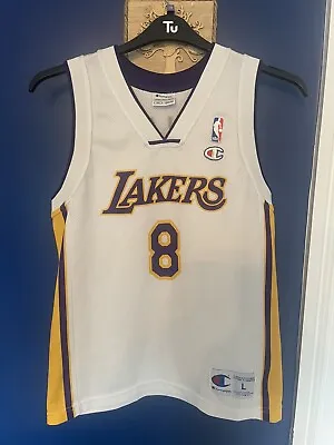 £5 • Buy Vintage Los Angeles Lakers Nba Basketball Jersey #8 Bryant Champion 11/12 Years