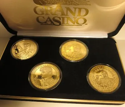 Elvis Presley - 1998 Grand Casino Commemorative Golden Coin Set In Case New! • $30