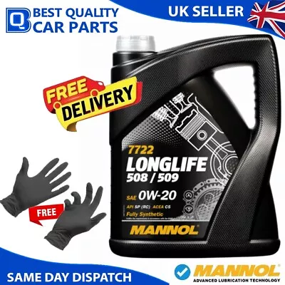 £44.99 • Buy 5l Mannol Vw 508 509 0w-20 0w20 Fully Synthetic Long Life Engine Oil