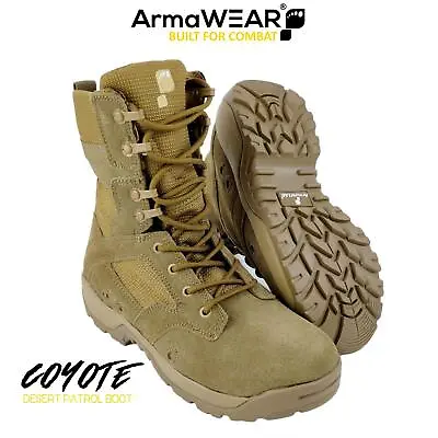 ArmaWEAR COYOTE Military Tactical Army Desert Combat Patrol Boots |UK 5-13| • £42.95