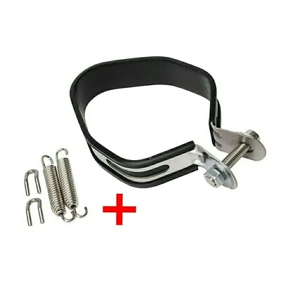 Motorcycle Exhaust Muffler Silencer Hanger Strap Mount Bracket PLUS SPRINGS • $23.61