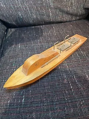 Vintage Homefront WWII PT Boat Toy Model Wooden Boat Folk Art • $65