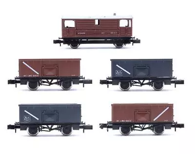 Graham Farish 'n' Gauge Rake Of 5 Lms/br Mineral Wagons & Brake Van • £34.50