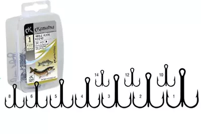 Treble Fishing Hooks Sizes 1246810121/02/03/04/0. 5 - 25 Pcs.Sea Pike • $6.30