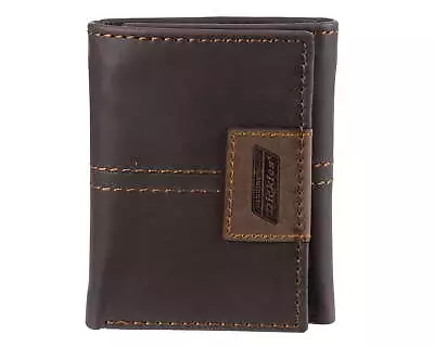 Genuine Dickies Men's Leather Trifold Wallet With Zipper Durable Free Shipping • $19.20