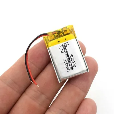 £5.79 • Buy 3.7V 250mAh 502030 Lithium Polymer Battery Cell Dashcam MP3 Bluetooth Li-Po Lipo