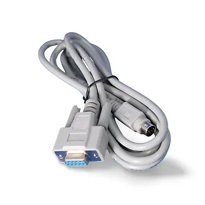 6ft Serial Cable DB9 Female 8 Pin Mini DIN PC - Grey • $7.65