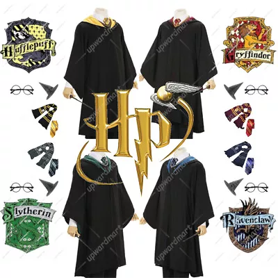 Harry Potter Gryffindor Ravenclaw Slytherin Robe Cloak Tie Scarf Wand Costume AU • $18.69