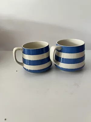 Vintage T G Green Cornishware Blue & White Mug / Cup X 2 - Dart Stamp • £13