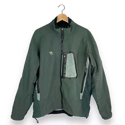 Mountain Hardware Men’s Gore Windstopper Tech Fleece Shell Jacket Green Black XL • $36