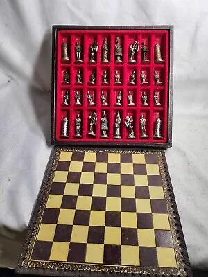 Vintage Chessmen Imperial Cambor Brass Chess Set Pieces Made In Italy With Case • $175