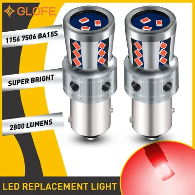 GLOFE 1156 7506 Pure Red LED Brake Tail Light Bulbs For Mini Cooper 2009-2019 • $12.98