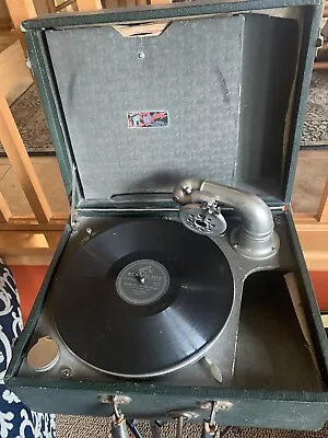 Caswell Gypsy Portable Suitcase Phonograph Victrola 78rpm Record Player • $175