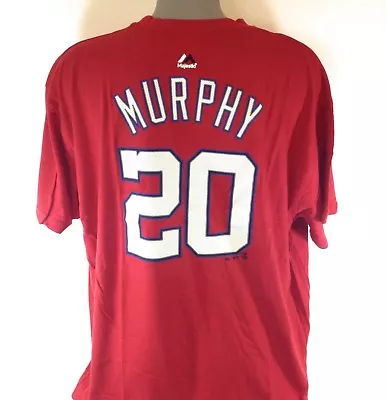 NEW Mens Majestic Washington Nationals Daniel Murphy #20 MLB Red Tee T-Shirt • $10.39