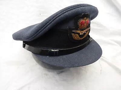 RAF Officer's Peaked Cap By 'Weston Cap Co' QEII Cold War Era Size 7&1/8-57 • £19.99