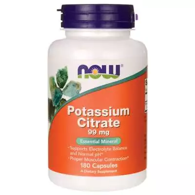 NOW Foods Potassium Citrate 99 Mg 180 Caps • $10.21