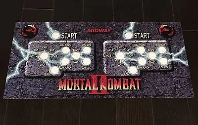 Mortal Kombat 2 Arcade Control Panel Overlay With Run MK2 MK3 3 CPO Mame Midway • $39