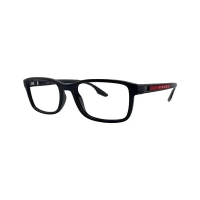PRADA PS 09OV Black Square Men's Eyeglasses Frames 55mm 19mm 145mm -  1AB-1O1 • $110