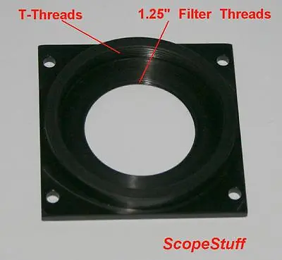 Adapter Plate For Meade DSI Cameras Low Profile With T-threads & 1.25  Threads • $48