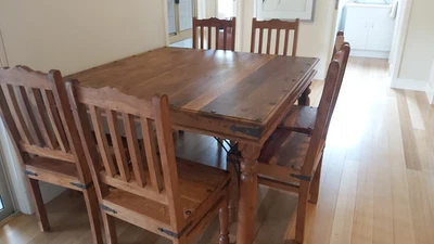 $500 • Buy 8 Seater Square Dining Table And Chairs