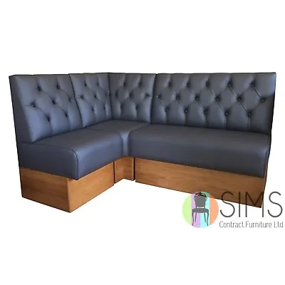 Modular Deep Buttoned Banquette Fitted Bench Booth Seating - Waiting Room Diner • £420