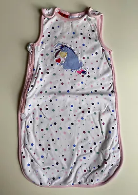 Disney Baby Girl Size 0-3 Months Winnie The Pooh Pink Spotted Sleeping Bag VGUC • $11.95