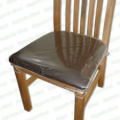 £6.99 • Buy Strong Dining Chair Protectors Clear Plastic Cushion Seat Covers Protection
