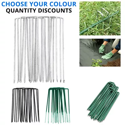 Metal Ground Garden Landscape Weed Membrane Fabric Turf Hooks Pegs Staples U Pin • £139.95