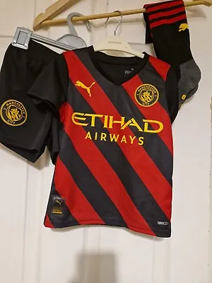 Puma Manchester City FC 2022/23 Away Kit Children Size 1-2 Years New With Tags • £18