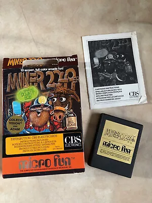 CBS Colecovision Miner 2049er Game Cartridge - Rare • £19.99