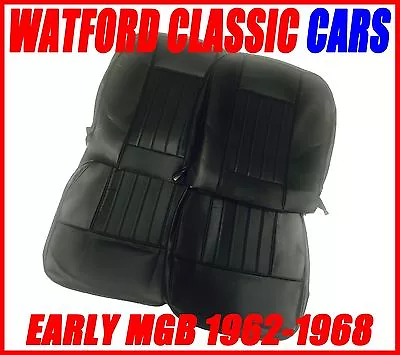 MGB Roadster And GT Pair Of Seat Covers 1962-1968 Leather Look All Black • $99.95