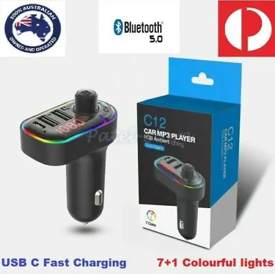 Bluetooth 5.0 Radio Car Kit Wireless FM Transmitter Dual USB Charger MP3 Player • $15.99