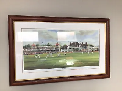 £75 • Buy Terry Harrison Signed Cricket Print Of Trent Bridge