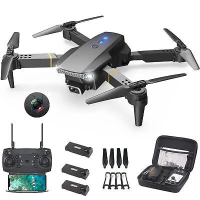 Drone X Pro 4K HD Selfie Camera WIFI FPV GPS 3 Batteries Foldable RC Quadcopter • £21.99