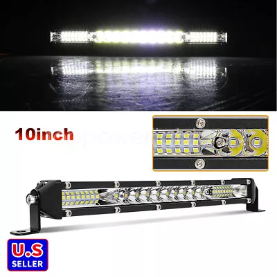 10 20 30 40 50 Slim LED Light Bar Spot Flood Combo Work Offroad SUV Driving ATV • $39.37