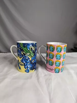 Lot Of 2 Andy Warhol Marilyn Monroe And Van Gogh Iris Art Mugs Coffee Tea • $27.99