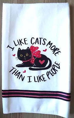 Tea-Towel Cats - I Like Cats - 69 X 43cm  (27  X 17 ) - Microfibre • £3