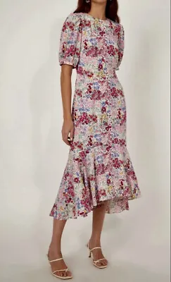 Warehouse Floral Tea Dress Size 8  • £38