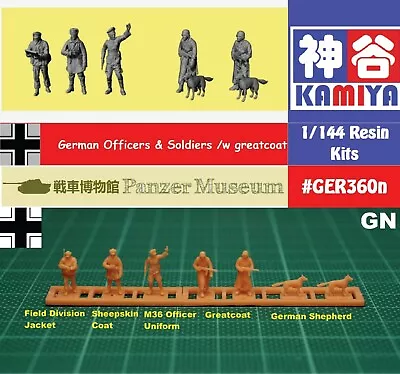 KAMIYA 1/144 WWII German Officers /w Greatcoat Resin Kit #GER360N • $16.60