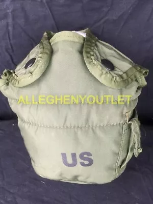 USGI Military 1 QT QUART Insulated CANTEEN COVER OD 1Qt Pouch W/ Alice Clips EXC • $8.84