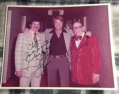 Glen CAMPBELL—SIGNED Photo To Exec—2 Charles Portis—John Wayne True Grit+Nowood • $83.82