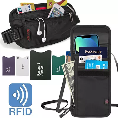 $43.99 • Buy Premium Nylon Travel Pouch Passport Holder Organizer Case Women Men AU Family