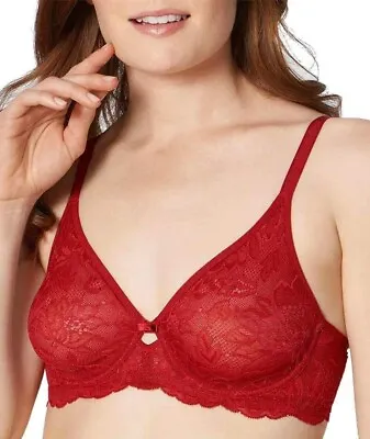 £15 • Buy Triumph Amourette Bra Charm Full Cup Underwired Non Padded Lined - Spicy Red