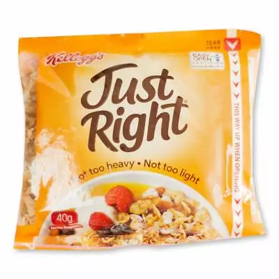 KELLOGGS JUST RIGHT 40g X 30 Portion  Australian Accommodation Supplies • $65.50