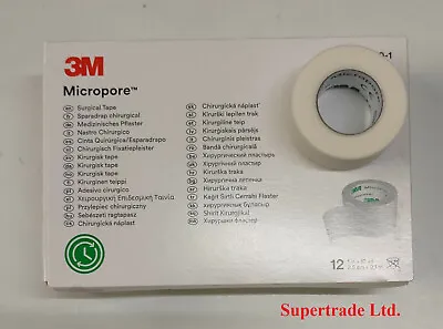 3M Micropore Surgical Tape 2.5cm X 9.1m 1530-1First Aid Medical Eyelash 12 Rolls • £10.93