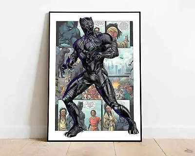 Black Panther - Marvel - Avenger - Superhero Wall Digital Art Poster Decor • $9.63