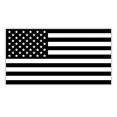 Black And White American Flag Sticker USA Decal US Waterproof Military Army • $29.99